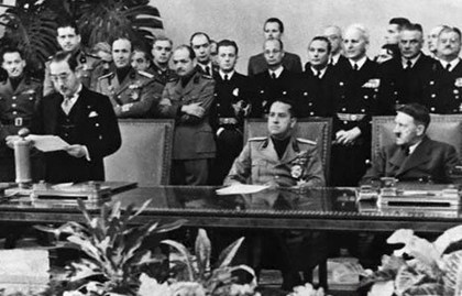 1940年9月27日：日本加入轴心国德意日三国同盟条约签订