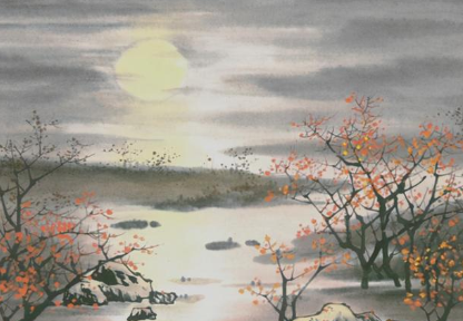 《中秋月》唐代李峤所作，描绘了一幅生动的月中丹桂图