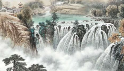 张九龄《湖口望庐山瀑布泉》：这首诗的艺术是独特而成功的