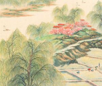 韩愈所作的《花岛》，描写一座开满鲜花的江中小岛的美丽景色