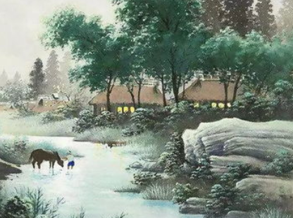 孟浩然所作的《题大禹寺义公禅房》，刻画了一帧诗意浓厚的山林晚晴图